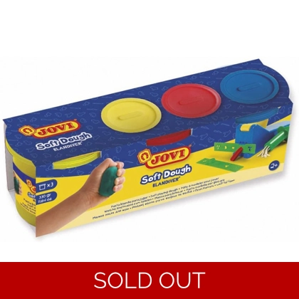 JOVI Soft Dough Pack 3 Jars 125cc Assorted